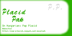 placid pap business card